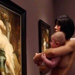 SHE roams Nude in a Art gallery!