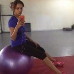 Spotted: Manchu Lakshmi working hard at Gym