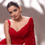 Ashika Ranganath Stuns in Red Saree, Turns Up the Glam