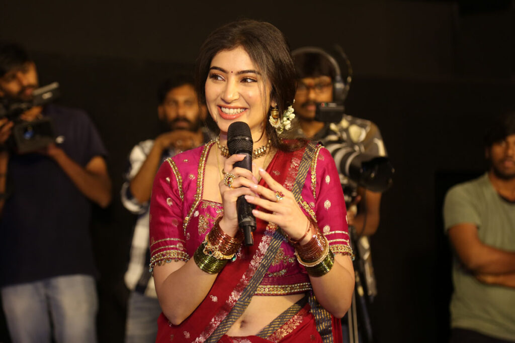Sara Arjun Shines in Red at Euphoria Promotions