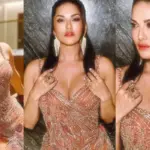 Sunny Leone Stuns in Elegant Plunging-Neckline Dress