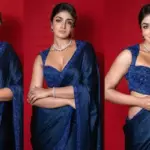 Dimple Hayathi Stuns in Striking Blue Saree