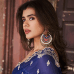 Hebah Patel’s Elegant Blue Saree Look Stuns Fans